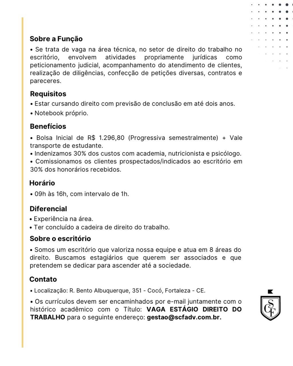 Instagram post from scfadvogadosbr. This post is in position 1.